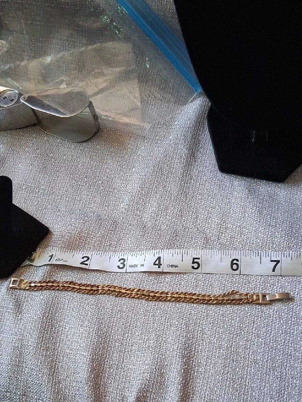 Vintage Yechang pink and clear crystal Glod Tone Tennis Bracelet Costume
